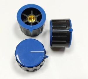 Pot Düğmesi Gagalı KN116-C Mavi Göbekten Vidalı ( Pot Başlığı )