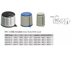 Pot Düğmesi Gagalı KN116-E Mavi Göbekten Vidalı ( Pot Başlığı )