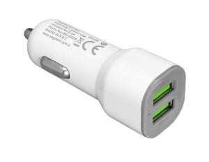 HYTECH HY-X40  ÇAKMAK USB Araç Şarj Cihazı BEYAZ  2 ÇIKIŞ Out:USB 5V 2A / 3,4A
