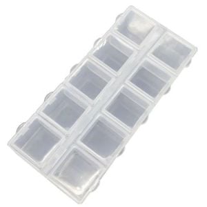 Organizer Malzeme Kutusu 10 Bölmeli Şeffaf PBB040-16 (#21) Setbox 85x40x20mm