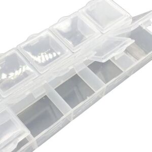 Organizer Malzeme Kutusu 10 Bölmeli Şeffaf PBB040-16 (#21) Setbox 85x40x20mm