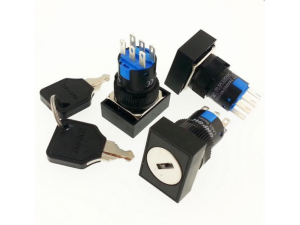 Onpow LAS1-AJ-22Y/31 Anahtar  M16 Anahtar'lı Dikdörtgen ( 1-0-2 ) ON-OFF-ON