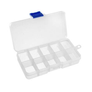 Organizer Malzeme Kutusu 10 Bölmeli Şeffaf PBB040-10 (#1) Setbox 13x7x2,4mm