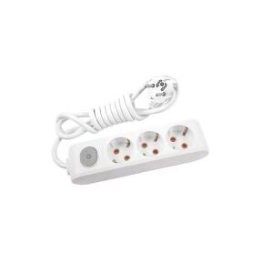 Viko MultiLet 3 lü Topraklı Priz Anahtarlı Çocuk Korumalı 2 Metre (90117302)