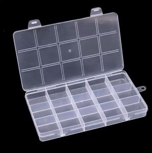 Organizer Malzeme Kutusu 15 Bölmeli Şeffaf PBB040-28 (#36) Setbox 155x95x18mm