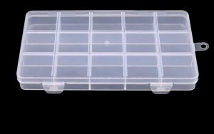 Organizer Malzeme Kutusu 15 Bölmeli Şeffaf PBB040-28 (#36) Setbox 155x95x18mm