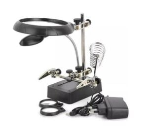 Mg16129-C Led Işıklı Büyüteçli - Mercekli Havya Sehpası 3. El Adaptörlü