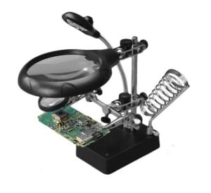 Mg16129-C Led Işıklı Büyüteçli - Mercekli Havya Sehpası 3. El Adaptörlü