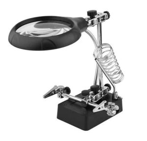 Mg16129-C Led Işıklı Büyüteçli - Mercekli Havya Sehpası 3. El Adaptörlü