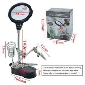 TE-801 Mini Led Işıklı Büyüteçli 3,5x Mercekli Havya Sehpası 3. EL