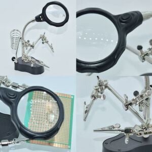 TE-801 Mini Led Işıklı Büyüteçli 3,5x Mercekli Havya Sehpası 3. EL