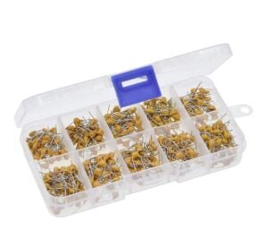 300 Adet 10pF/100nF Multilayer Seramik Kondansatör Seti 10 Farklı Değerde Şeffaf Çantada