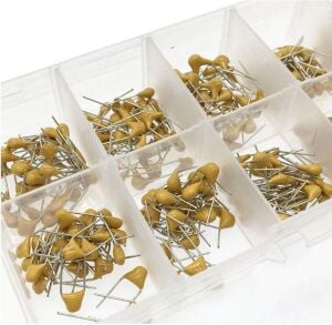 300 Adet 10pF/100nF Multilayer Seramik Kondansatör Seti 10 Farklı Değerde Şeffaf Çantada