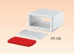 AK-PT-110 36x62x55 Gri Kırmızı Kapaklı Panel Tipi Kutu