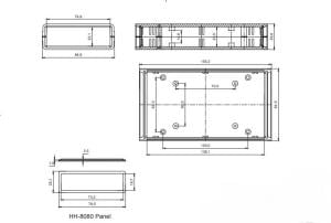 AK-HH-8080 Siyah 85x30x155 Proje Kutusu