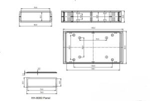 AK-HH-8080 Siyah 85x30x155 Proje Kutusu