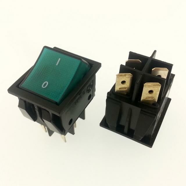ANAHTAR 16A BÜYÜK ON ~ OFF  YEŞİL  IŞIKLI   DS18C1E210  1 İNCİ KALİTE
