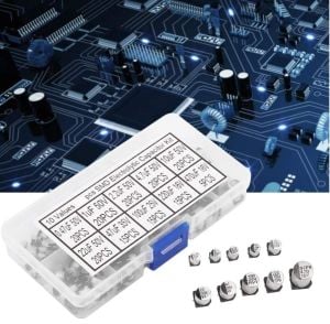 170 Adet 10uF/470uF Smd Elektrolitik Alüminyum Kondansatör Seti 10 Farklı Değerde Şeffaf Çantada