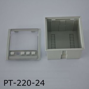 AK-PT-220-24 96x96x24 Gri Butonlu Panel Tipi Kutu