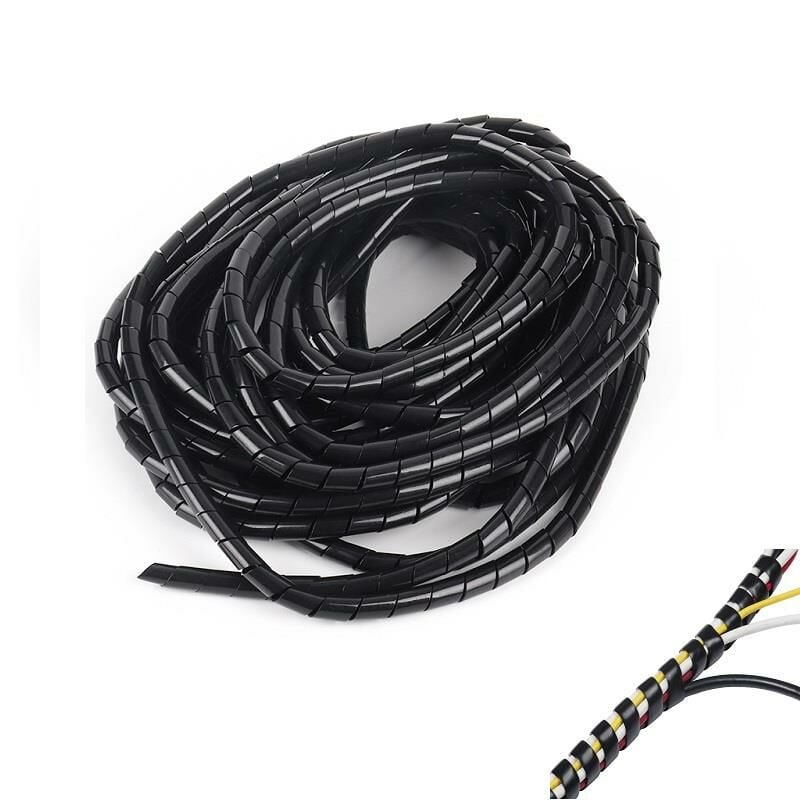 Kablo Toplama Spirali Helezon 4 mm 10 Metre Siyah