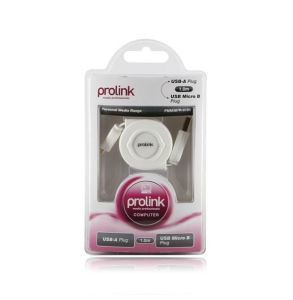 Prolink Pmm387r-0100 Makaralı kablo Usb A-Usb Micro B 1 Metre