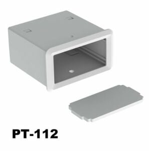 AK-PT-112 37x62x61 SİYAH  Düz Kapaklı Panel Tipi Kutu