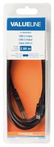 VALUELİNE VLCB60500B20 USB MİCRO= USB A ERKEK  micro 5 pin 2MT BLİSTER