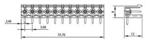 0/11 MR  5,08mm ERKEK 90 AÇIK 11Lİ MAVİ SOKET Klemens SBDK 5,08-E1A/11 10311 MR