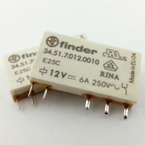 Finder 34.51.7.012.0010 12v 6a Dc Tek Kontak Elektromekanik İnce Röle