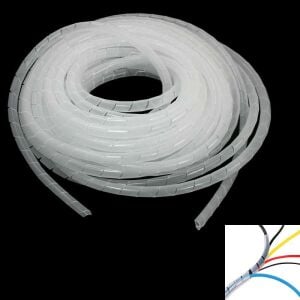 Kablo Toplama Spirali Helezon 18 mm 10 Metre Beyaz