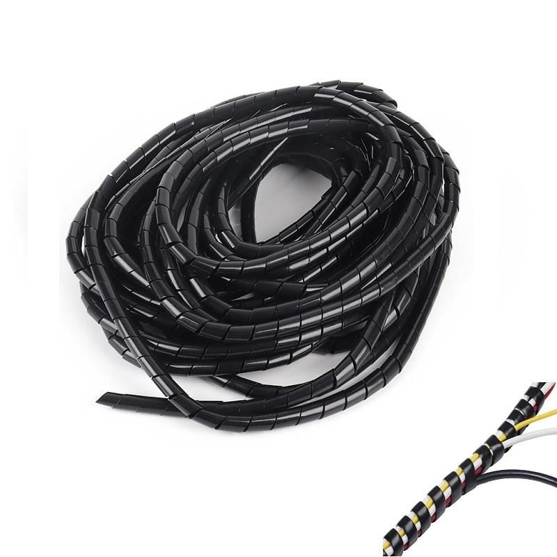 Kablo Toplama Spirali Helezon 30 mm 5 Metre Siyah