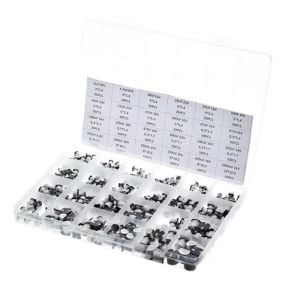 400 Adet 1uF/1000uF Smd Elektrolitik Alüminyum Kondansatör Seti 18 Farklı Değerde Şeffaf Çantada