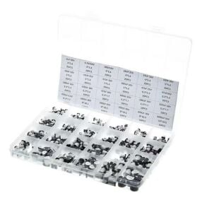 400 Adet 1uF/1000uF Smd Elektrolitik Alüminyum Kondansatör Seti 18 Farklı Değerde Şeffaf Çantada