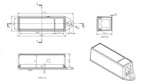 AK-DM-021 Gri 72x19x20 Sensör Kutusu