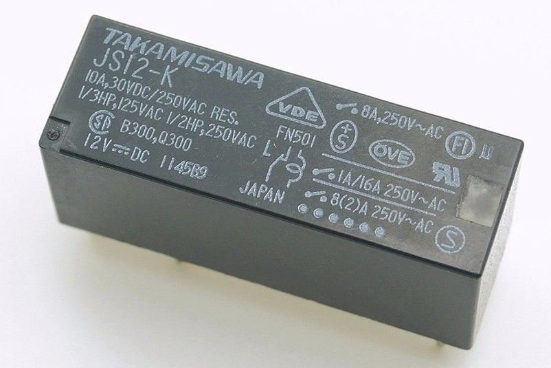 Rel&egrave; Relay FUJITSU Takamisawa JS12N-K SPDT Bobina 12V Contatti 10A 250vac 30vdc Omron