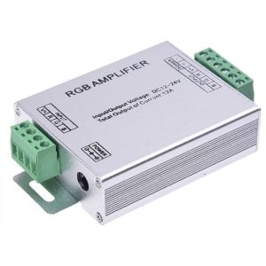 LED RGB Kontrol Devresi REPEATER METAL KUTULU  3x4A=12A AMPLİFİER