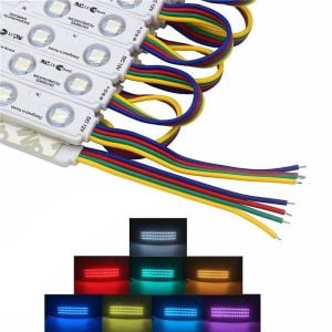 Modül Led 5050 Smd RGB 3 Led Mercekli