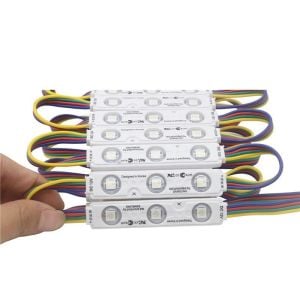 Modül Led 5050 Smd RGB 3 Led Mercekli