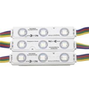 Modül Led 5050 Smd RGB 3 Led Mercekli