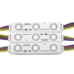 Modül Led 5050 Smd RGB 3 Led Mercekli