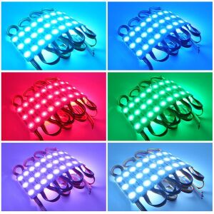 Modül Led 5050 Smd RGB 3 Led Mercekli