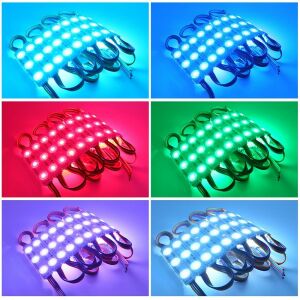 Modül Led 5050 Smd RGB 3 Led Mercekli