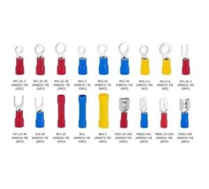 300 Adet Kablo Pabuç Terminal Seti İzoleli 18 Çeşit Şeffaf Çantada