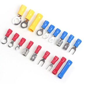 300 Adet Kablo Pabuç Terminal Seti İzoleli 18 Çeşit Şeffaf Çantada