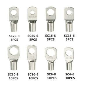 60 Adet Skp Sıkmalı Kablo Pabucu 6-25mm 8 Çeşit Şeffaf Çantada