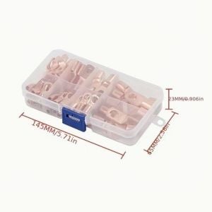 60 Adet Skp Sıkmalı Kablo Pabucu Bakır 6-25mm 8 Çeşit Şeffaf Çantada