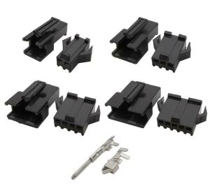 200 Adet Jst Sm Konnektör Seti 2,54mm 2-5 Pim Takım 4 Çeşit Şeffaf Çantada