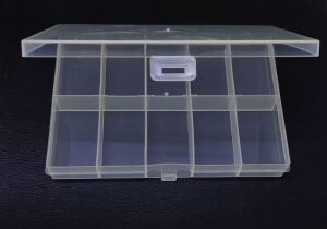 Organizer Malzeme Kutusu 10 Bölmeli Şeffaf PBB040-22 (#31) Setbox 130x90x18mm