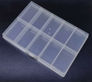 Organizer Malzeme Kutusu 10 Bölmeli Şeffaf PBB040-22 (#31) Setbox 130x90x18mm