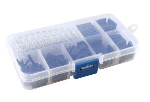 310 Adet Dupont Jst Konnektör Seti 2,54mm 1-8 Pim Takım 7 Çeşit Şeffaf Çantada